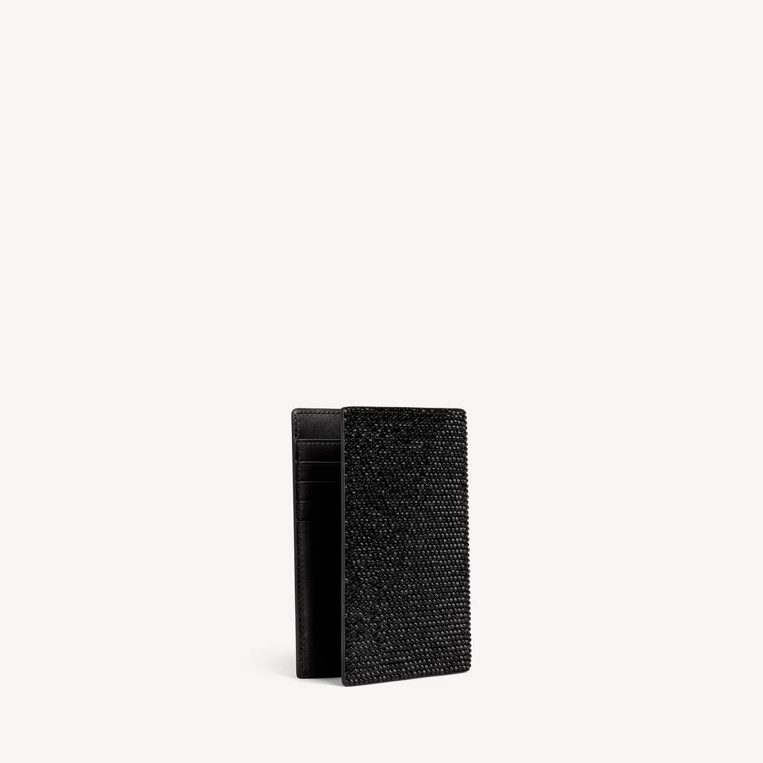 Men's Passport Holder With Rhinestones in Black | Balenciaga Poland EN - Image 2