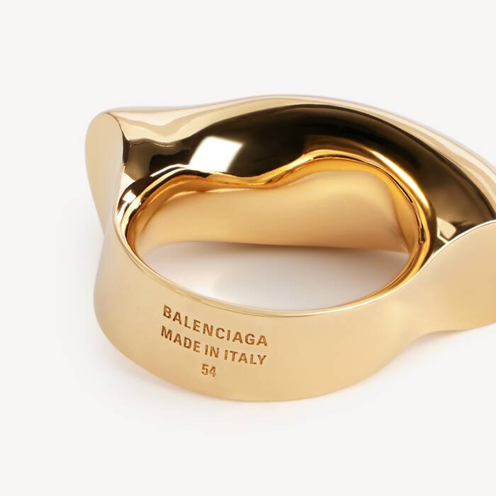 Eisa Ring in Shiny Gold | Balenciaga Bulgaria EN - Image 3