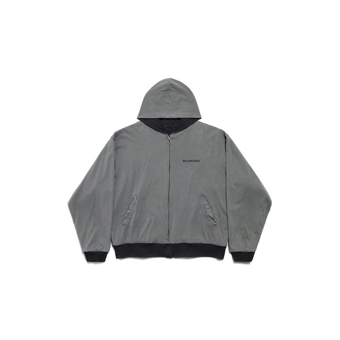 balenciaga back リバーシブル ジップアップ hoodie