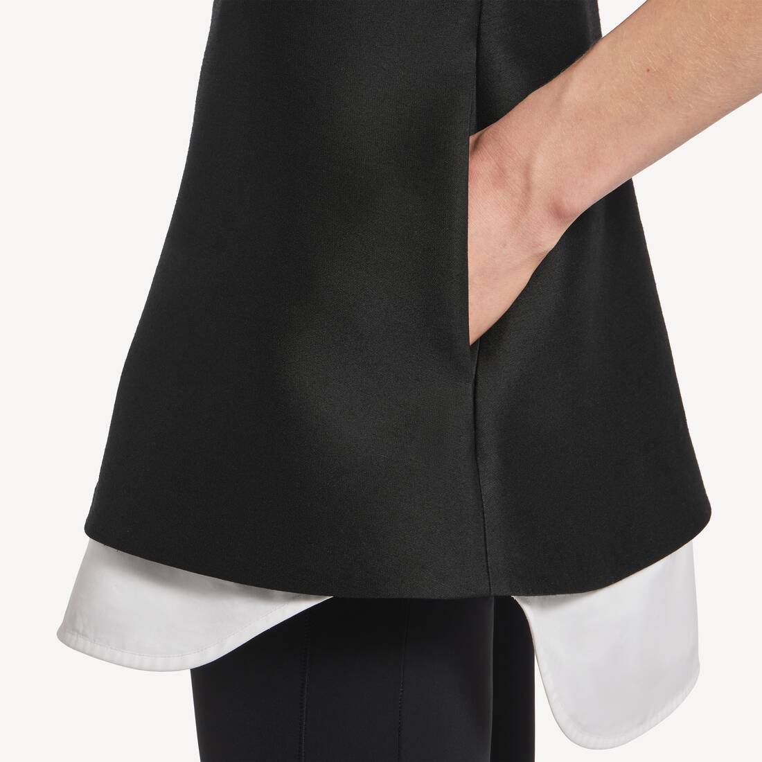 Women's Hybrid Shirt Dress in Black | Balenciaga Australia EN - Image 6