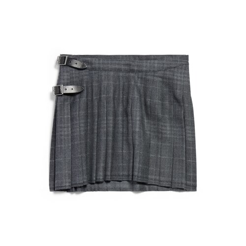 pleated mini skirt