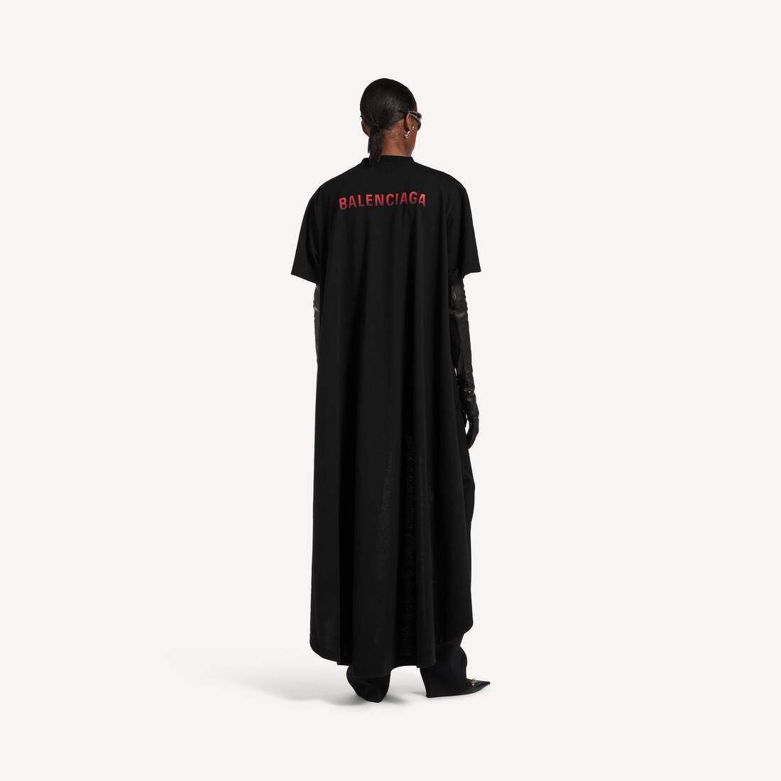 Women's Balenciaga Back Gradient Train T-shirt in Black | Balenciaga Australia EN - Image 4