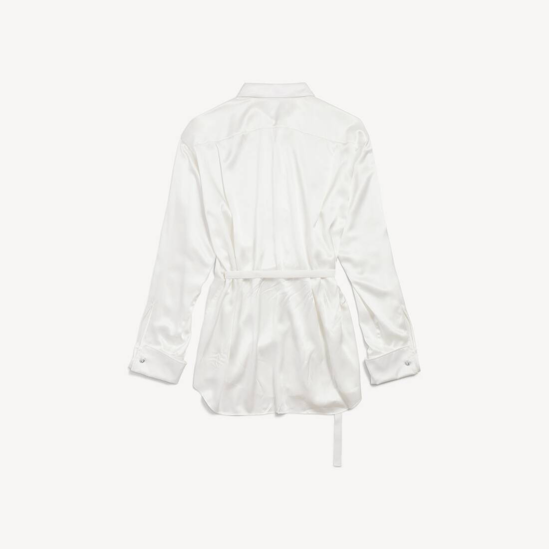 Women's Wrap Shirt in Ivory | Balenciaga Thailand EN - Image 2