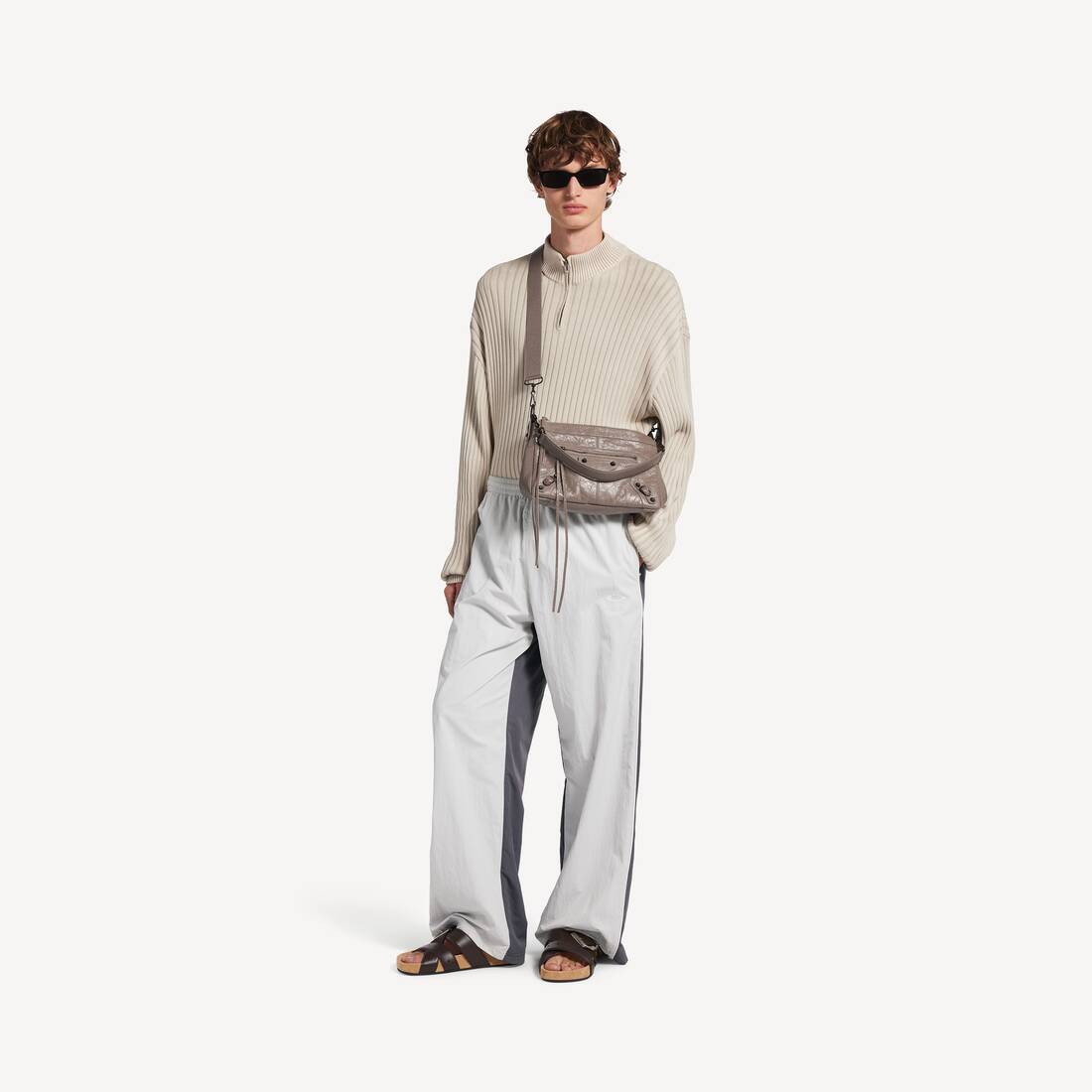 Men's Le City Moto Small in Dark Noix | Balenciaga Zimbabwe EN - Image 9