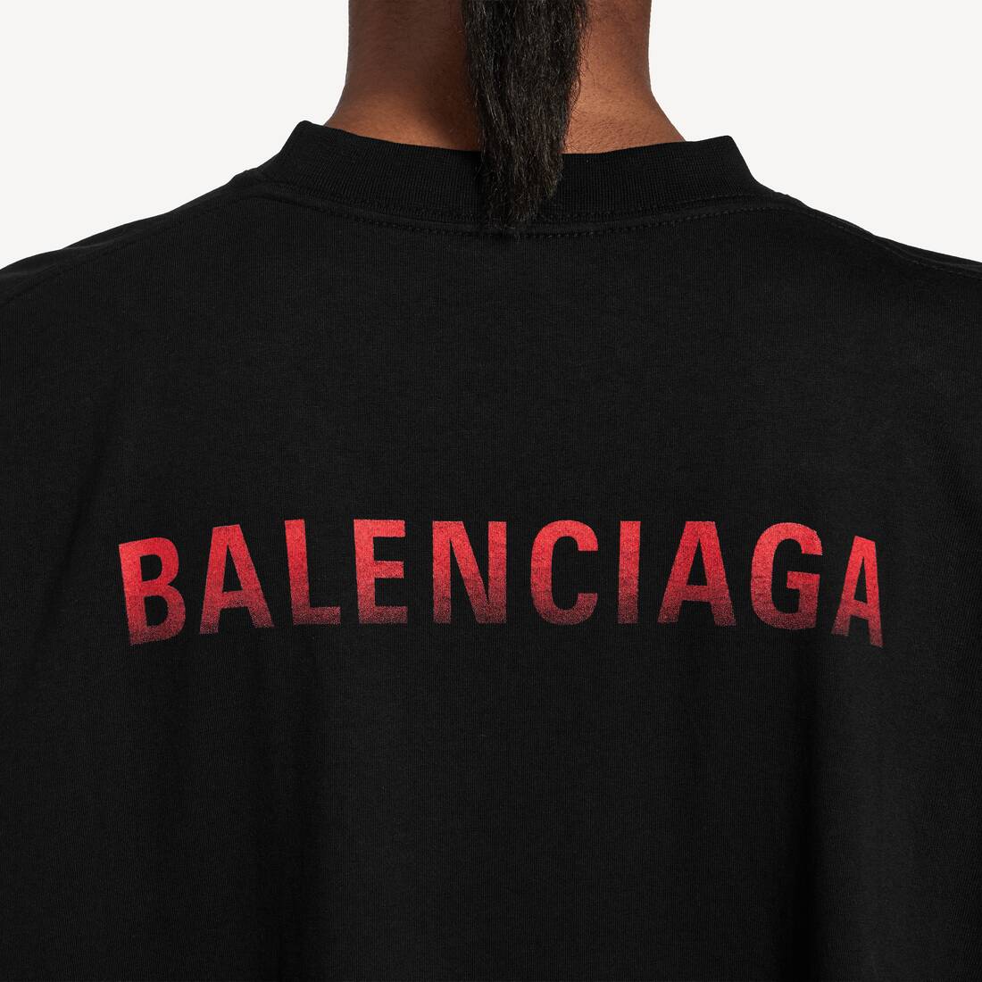 Women's Balenciaga Back Gradient Train T-shirt in Black | Balenciaga Australia EN - Image 6