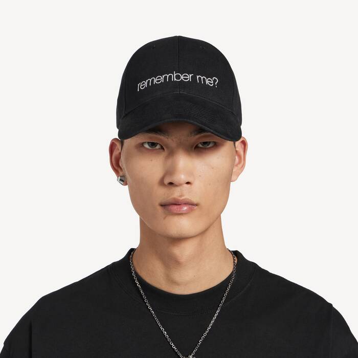 Men's Remember Me? Cap in Black - Men | Balenciaga United States EN - Image 2