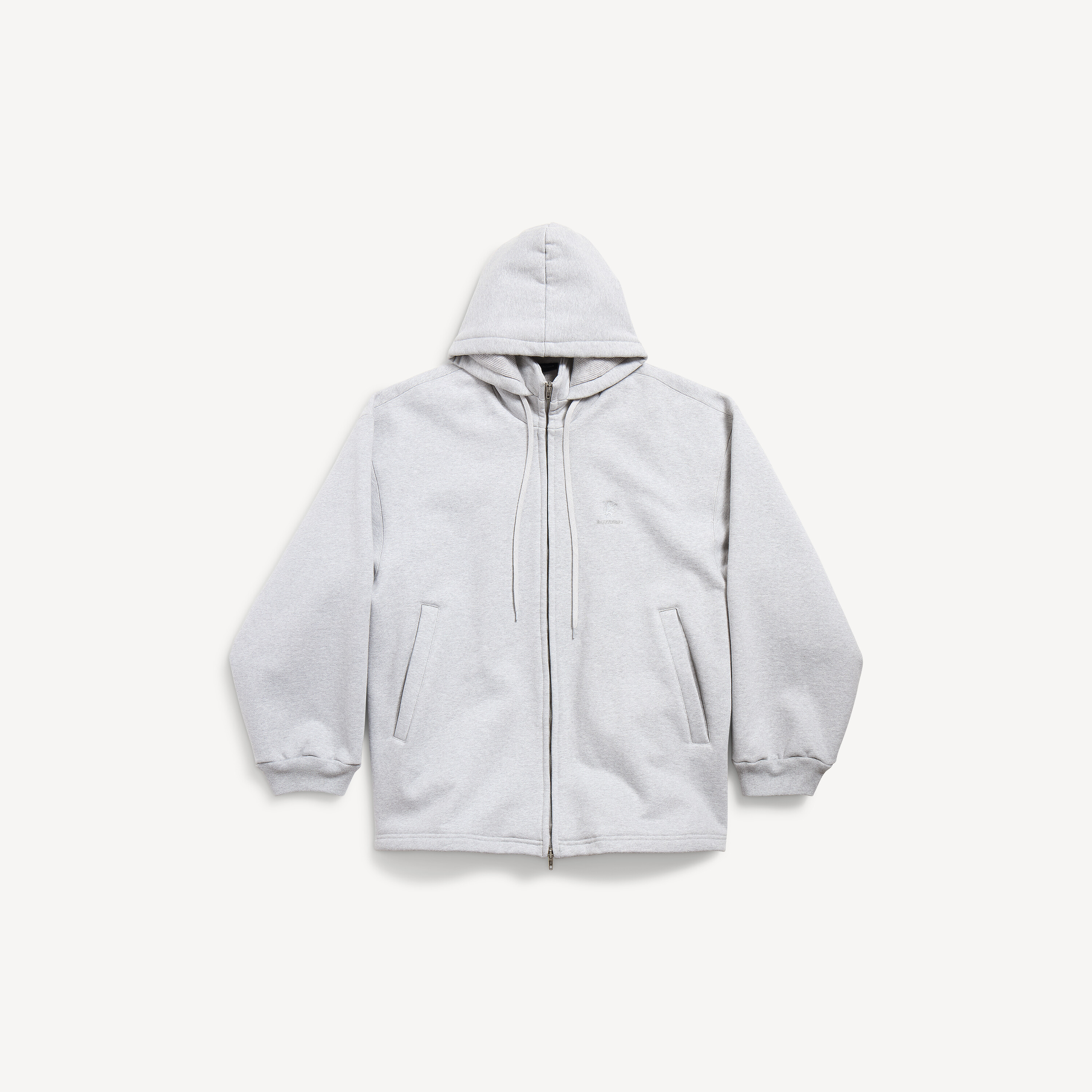Men's Lion Outerwear Zip-up Hoodie in Light Heather Grey