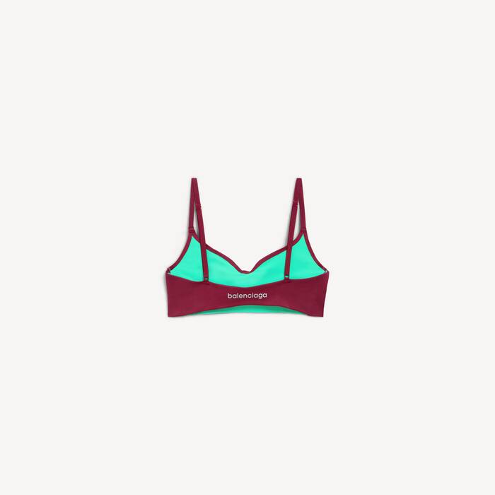 Women's Techwear Bra Top in Burgundy/aqua - Women | Balenciaga Netherlands EN - Image 2
