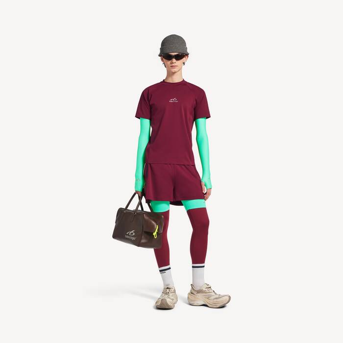Men's Techwear Shorts in Burgundy/aqua - Men | Balenciaga Netherlands EN - Image 1