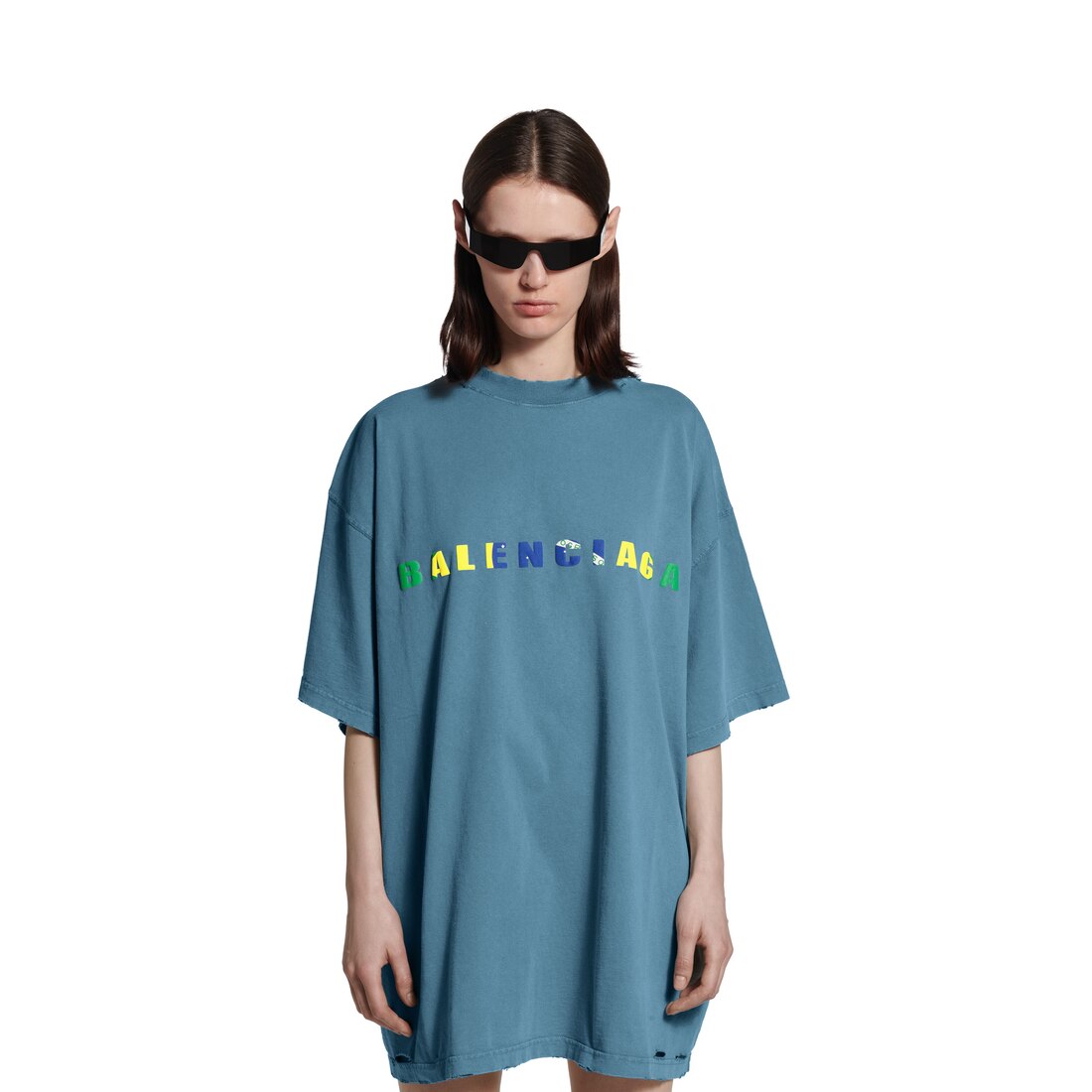 【BALENCIAGA】International Tシャツ オーバーサイズ ホワイト の ウィメンズ International Tシャツ オーバーサイズ