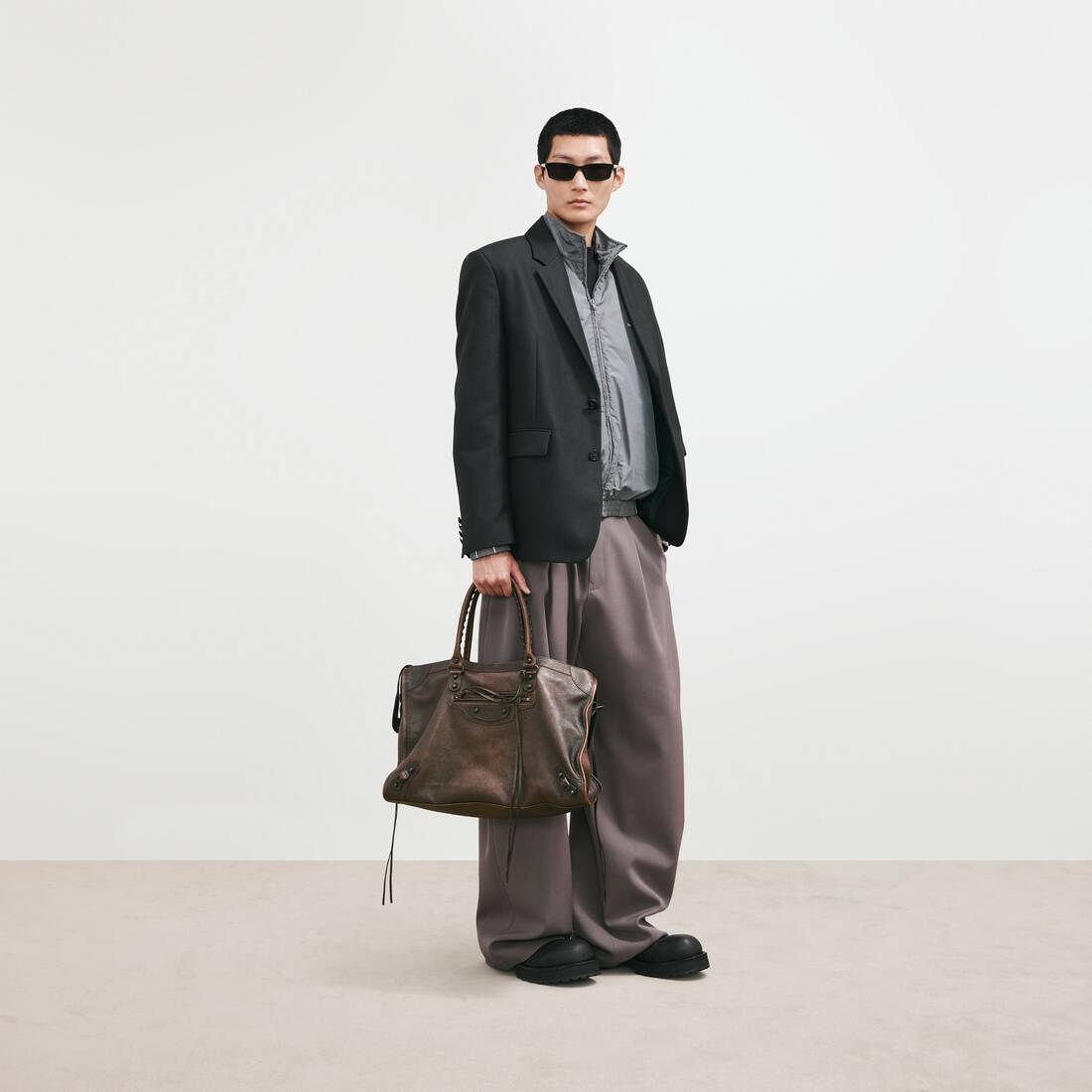 Chaqueta Con Botonadura Simple Ajuste Entallado para Hombre en Negro | Balenciaga Estados Unidos ES - Image 3
