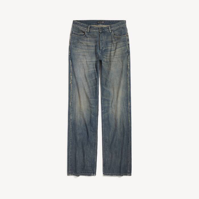 Men's Relaxed Fit Pants in Blue - Men | Balenciaga Australia EN - Image 1