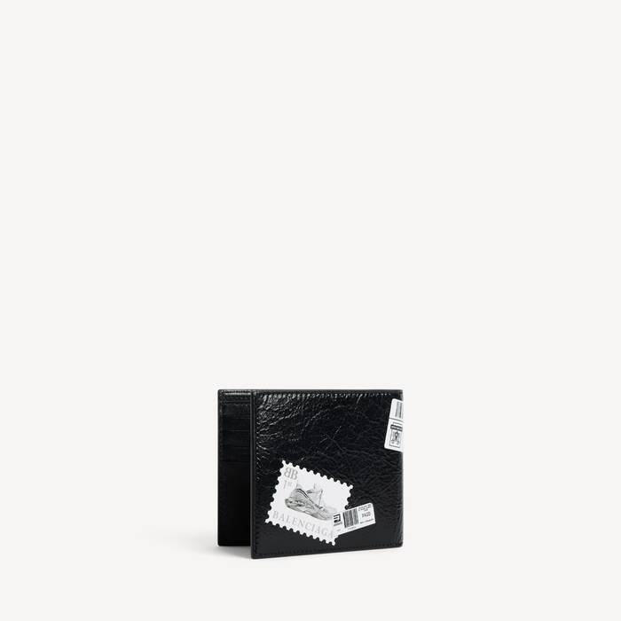 Porte-monnaie Pli&eacute; Carr&eacute; Shopper pour Homme en Noir - Homme | Balenciaga France FR - Image 2