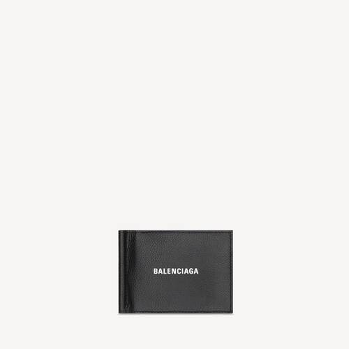 cash folded card holder with bill clip