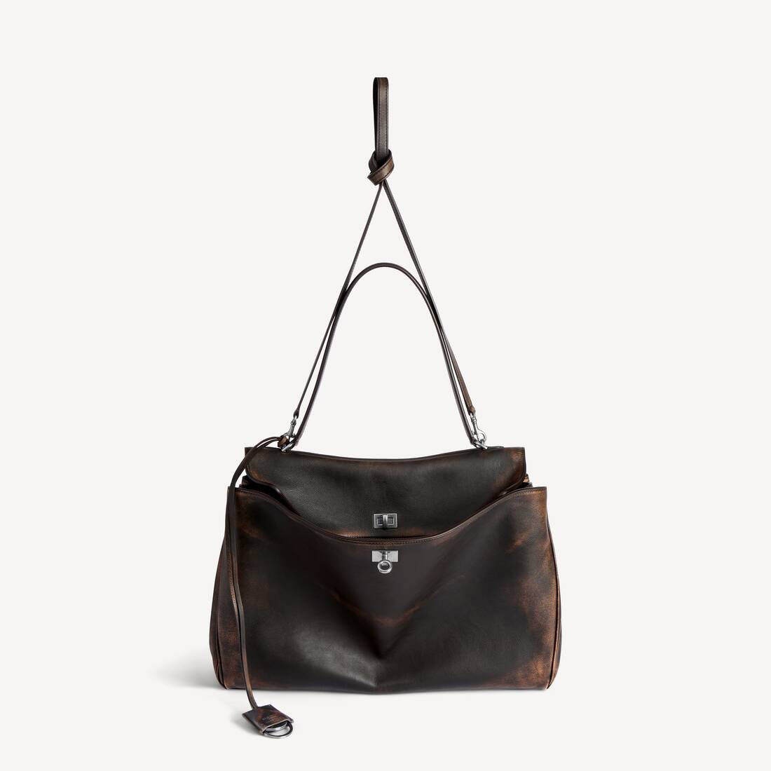 Men's Rodeo Handbag Large in Brown | Balenciaga Canada EN - Image 4