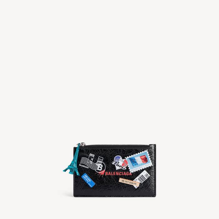 Men's Cash Large Long Coin And Card Holder in Black/multicolor - Men | Balenciaga United States EN - Image 1