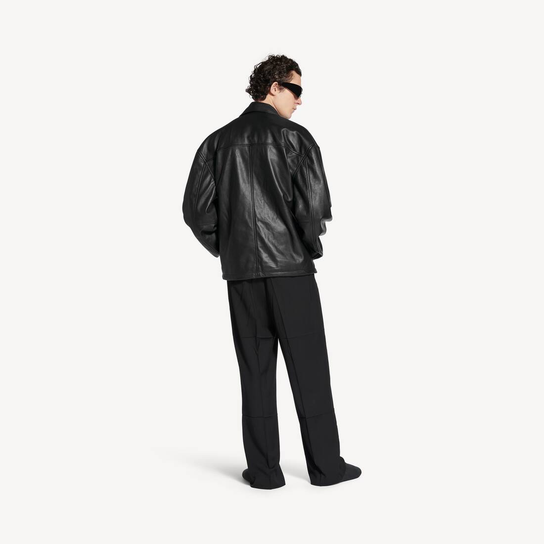 Men's Nano Bb Zip-up Jacket in Black | Balenciaga Finland EN - Image 4