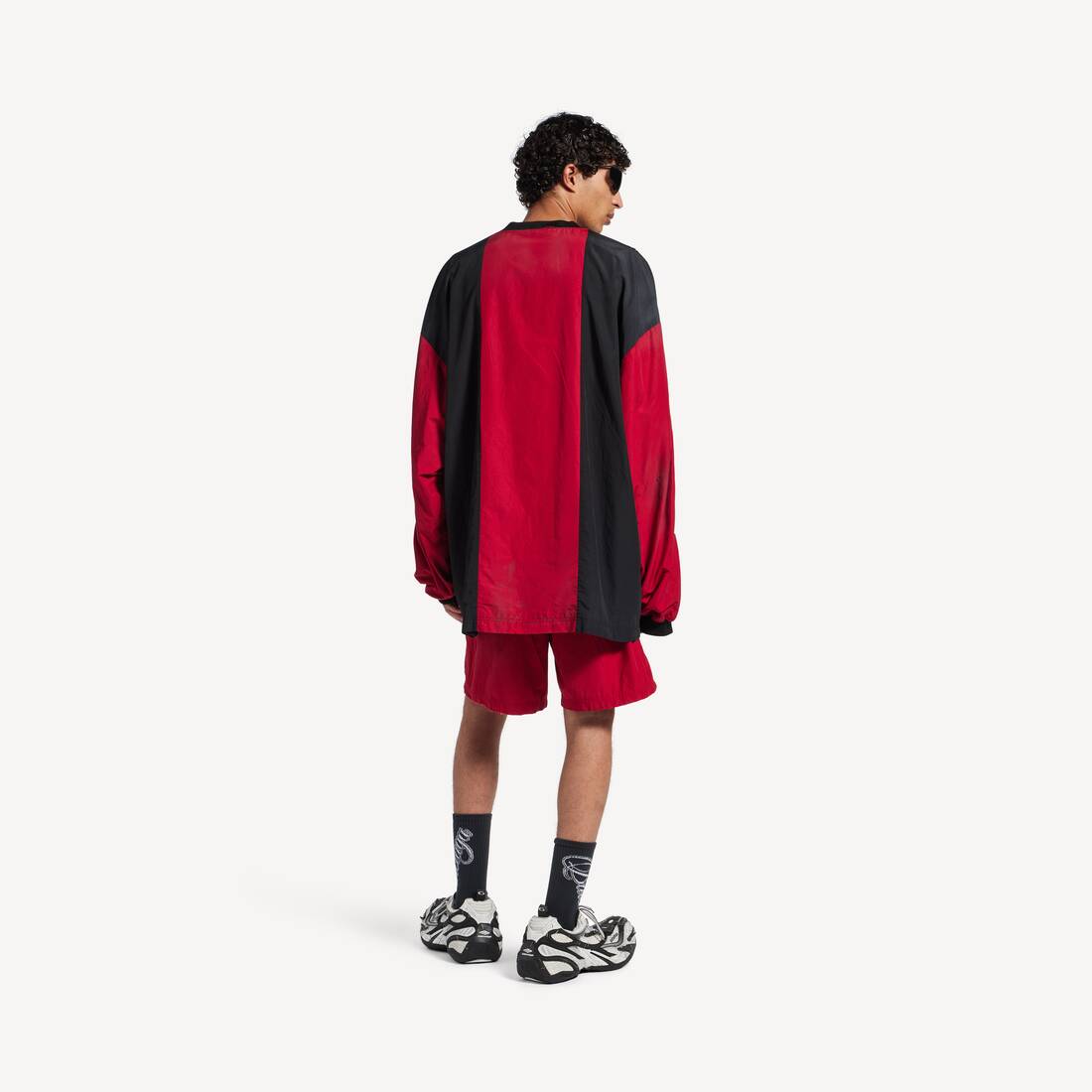 Men's Outerwear Long Sleeve Top in Lipstick Red/black | Balenciaga Cyprus EN - Image 4