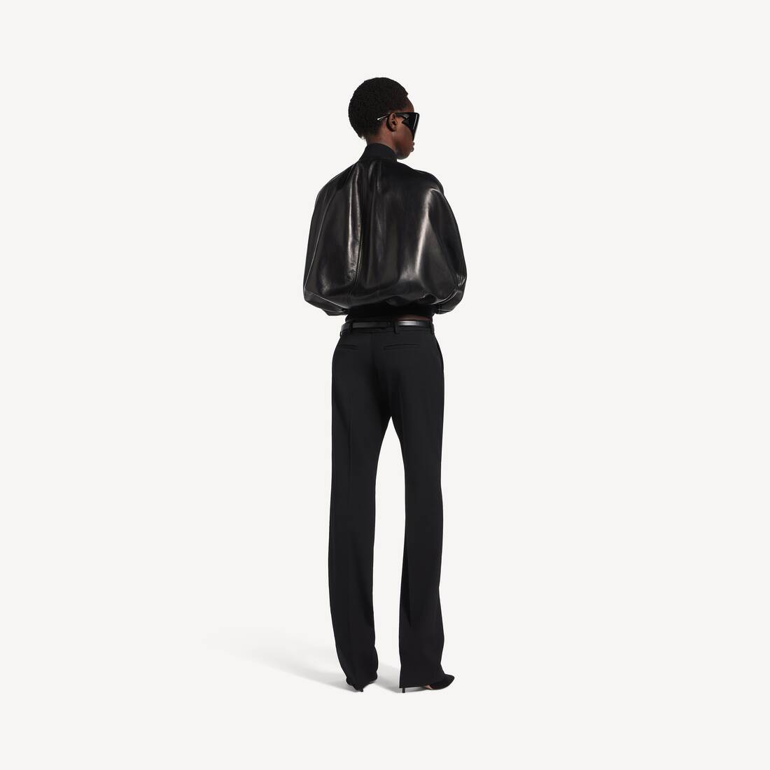 Women's Slim Tailored Pants in Black | Balenciaga Croatia EN - Image 4