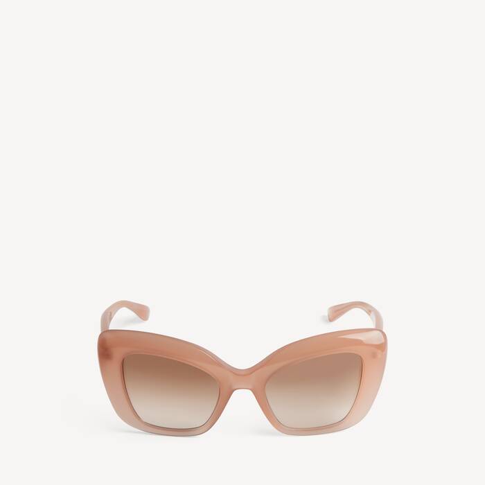 Femme's Lunettes De Soleil Papillon Diva in Nude Laiteux - Femme | Balenciaga France FR - Image 1