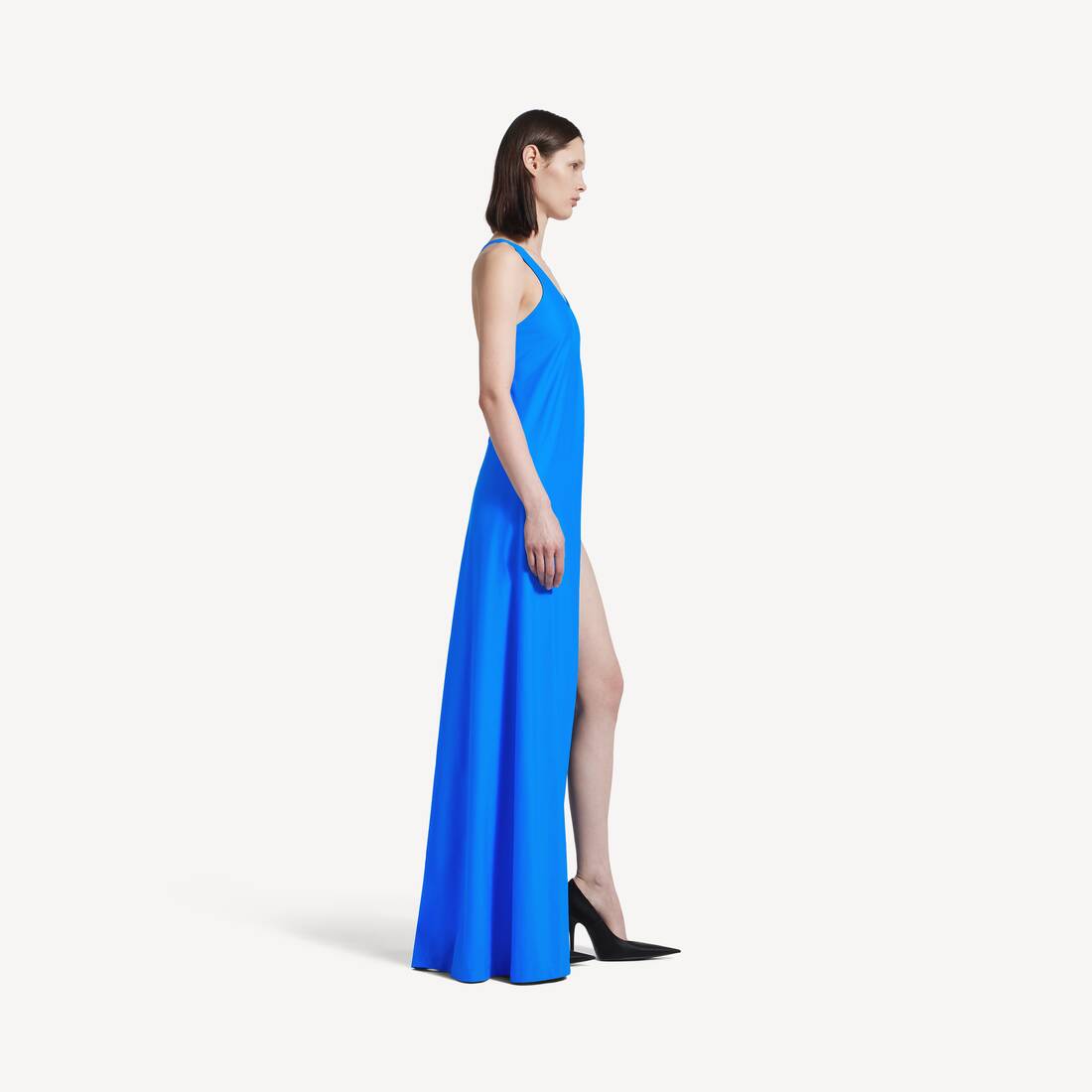 Asymmetrisches Kleid f&uuml;r Damen in Blau | Balenciaga Deutschland DE - Image 3