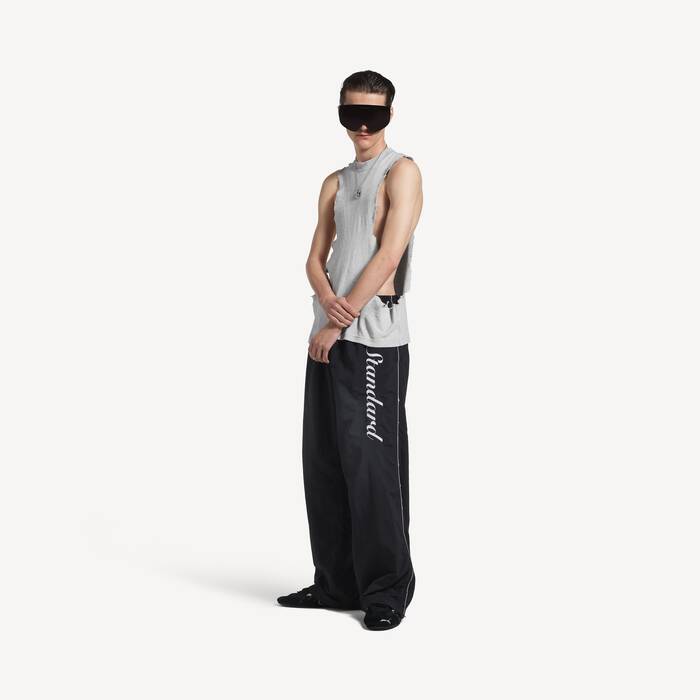 Men's Ripped Tank Top in Light Heather Grey - Men | Balenciaga Lithuania EN - Image 3