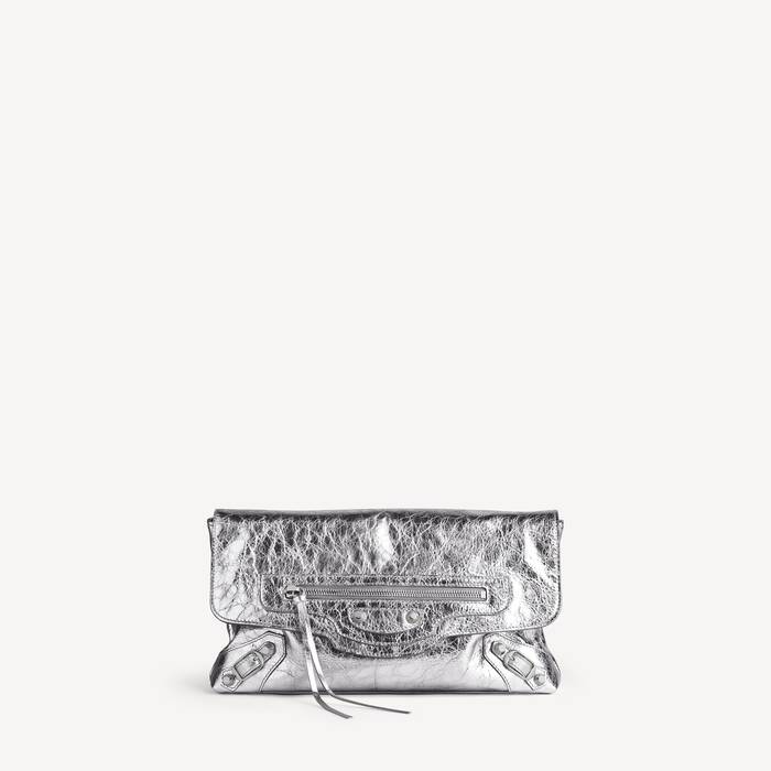 Women's Le City Clutch in Silver - Women | Balenciaga United States EN - Image 1
