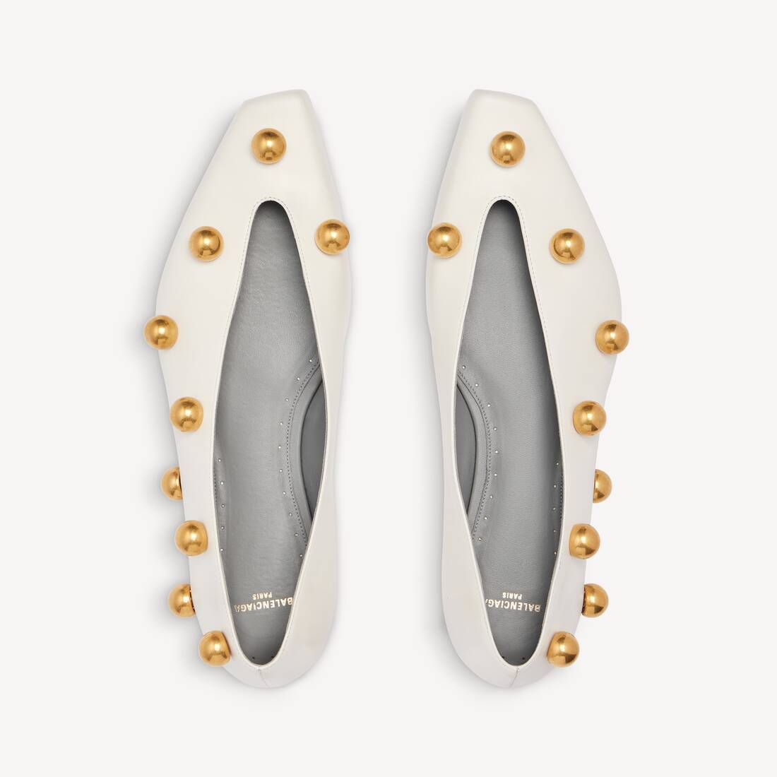 Women's Duchesse Ballerina Flat in White Snow | Balenciaga Germany EN - Image 4