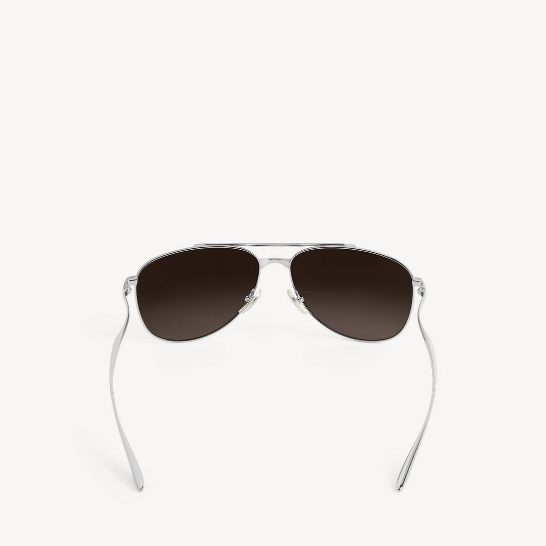 Gafas De Sol Aviador Monday para Hombre en Plateado Brillante | Balenciaga Estados Unidos ES - Image 2