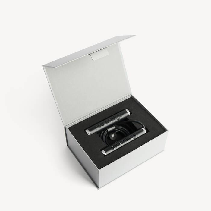 Techwear Jump Rope in Black/shiny Silver | Balenciaga Greece EN - Image 2