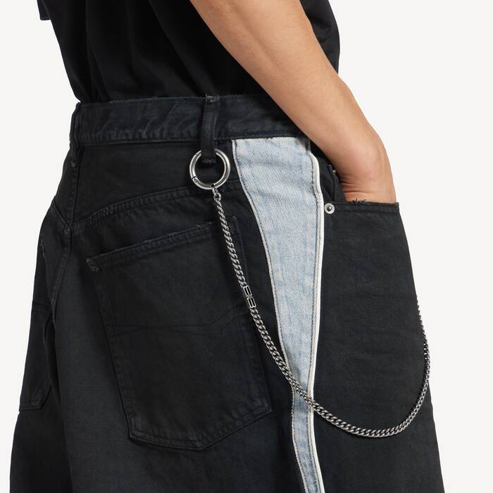 Men's Bb Icon Trouser Chain in Antique Silver - Men | Balenciaga Saudi Arabia EN - Image 2