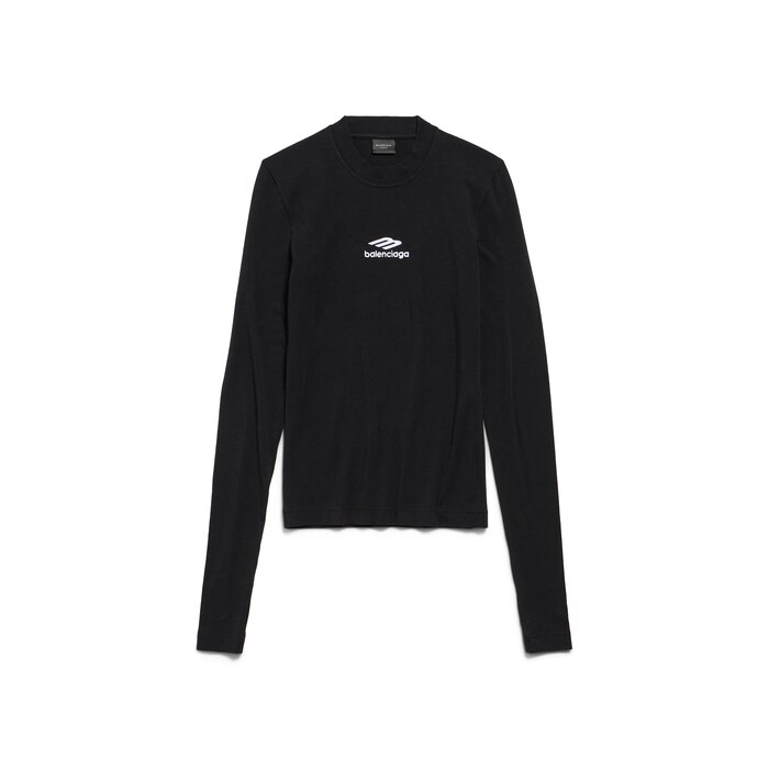 3b sports icon long sleeve fitted crewneck top