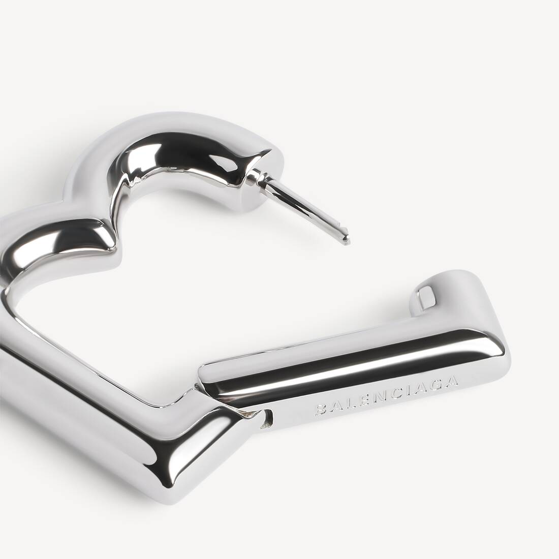 Pendientes B Xs para Mujer en Plateado Brillante | Balenciaga Espa&ntilde;a ES - Image 3