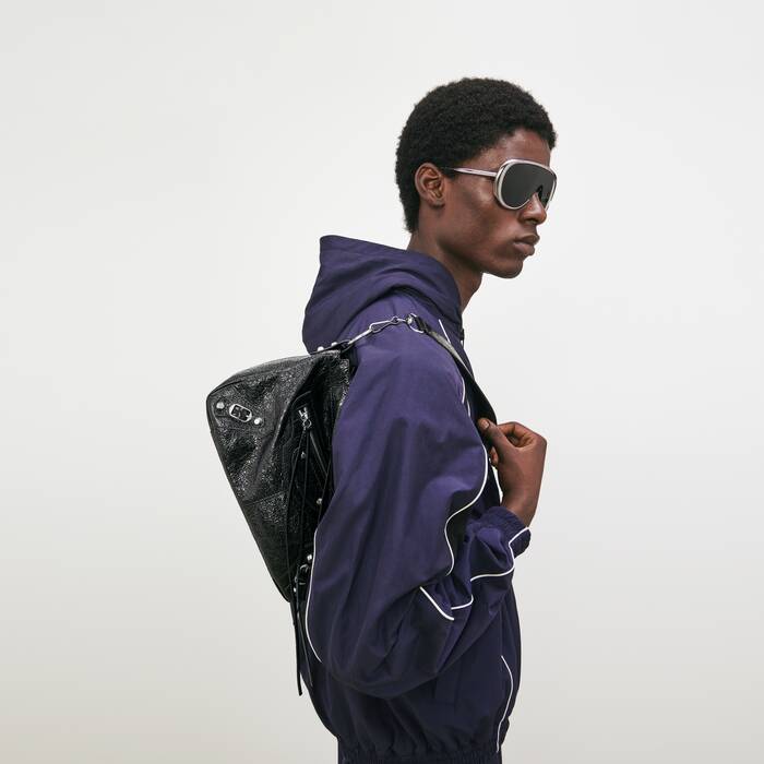 Men's Le City Moto Bag Small in Black - Men | Balenciaga Australia EN - Image 2