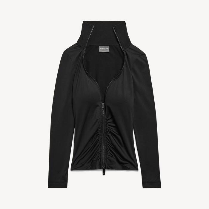 Women's Bra Cup Zip-up Jacket in Black - Women | Balenciaga United States EN - Image 2
