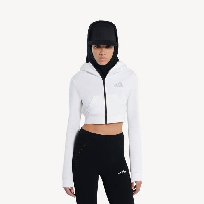 Sudadera Con Capucha Techwear Cocoon para Mujer en Blanco - Mujer | Balenciaga Espa&ntilde;a ES - Image 1
