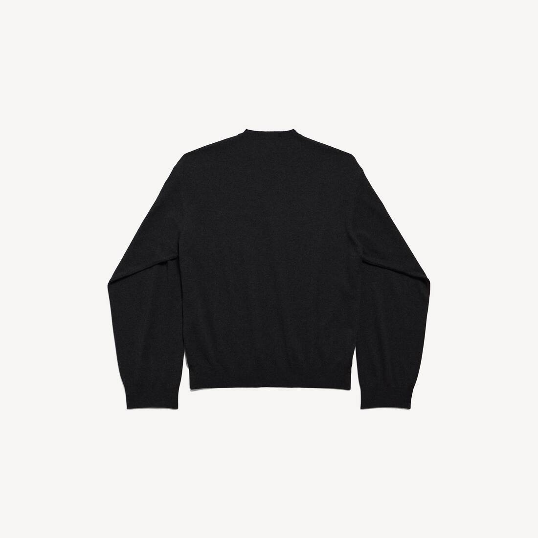 Men's Crewneck Sweater in Black | Balenciaga Czech Republic EN - Image 2