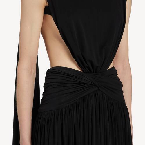 cutout draped dress