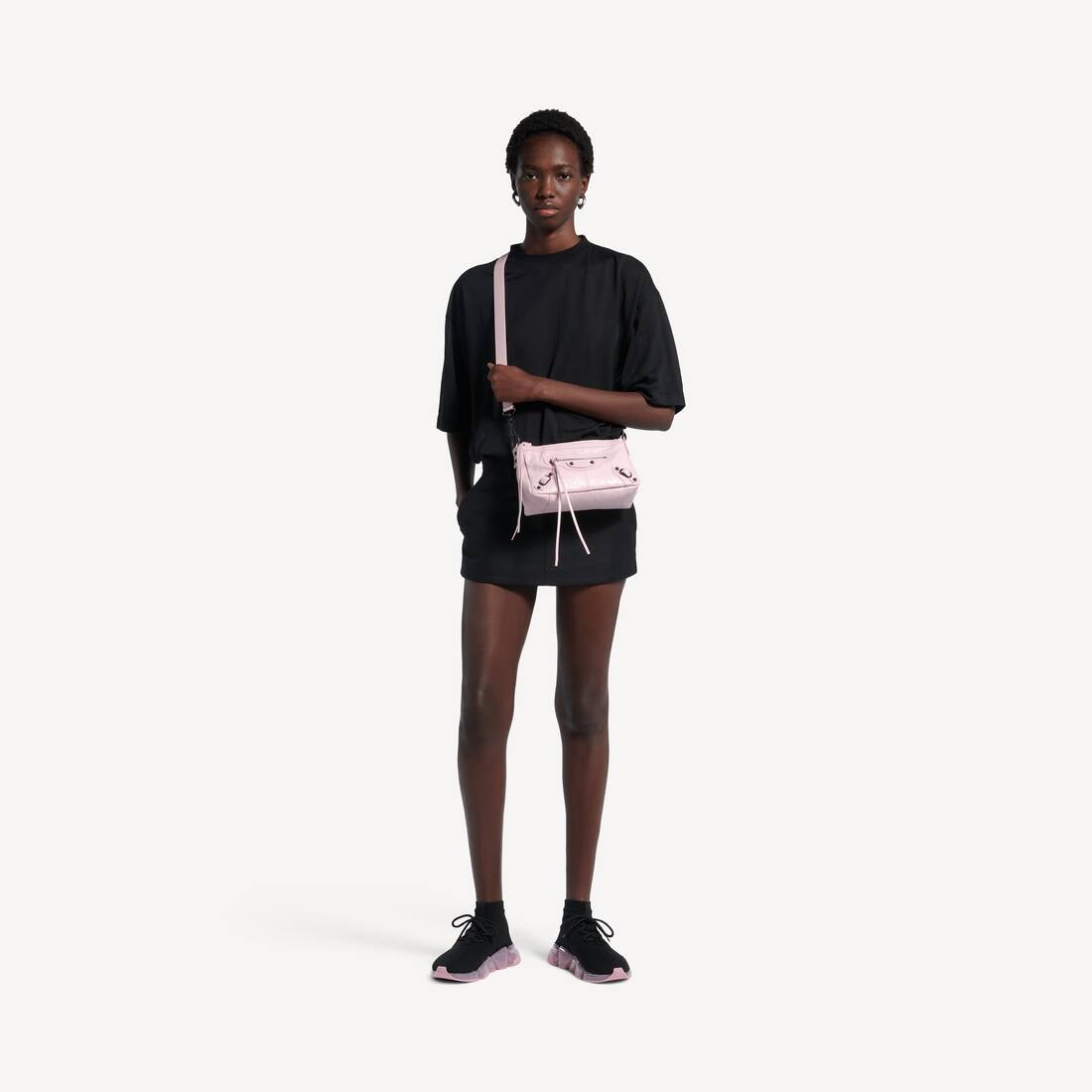 Women's Le City Moto Mini in Petal Pink | Balenciaga Italy EN - Image 7