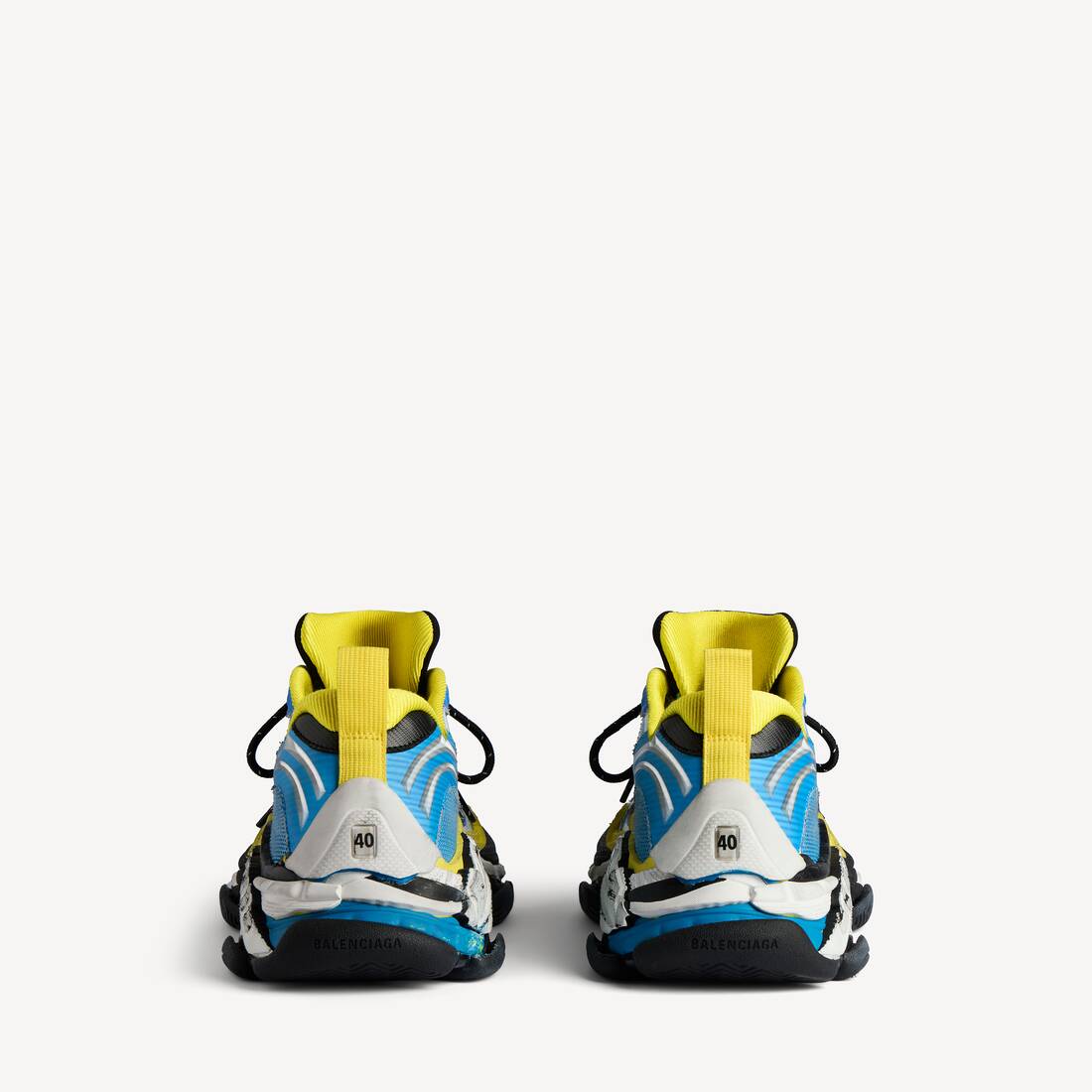 Sneaker Triple S.2 pour Homme en Bleu/blanc/jaune | Balenciaga Belgique FR - Image 3