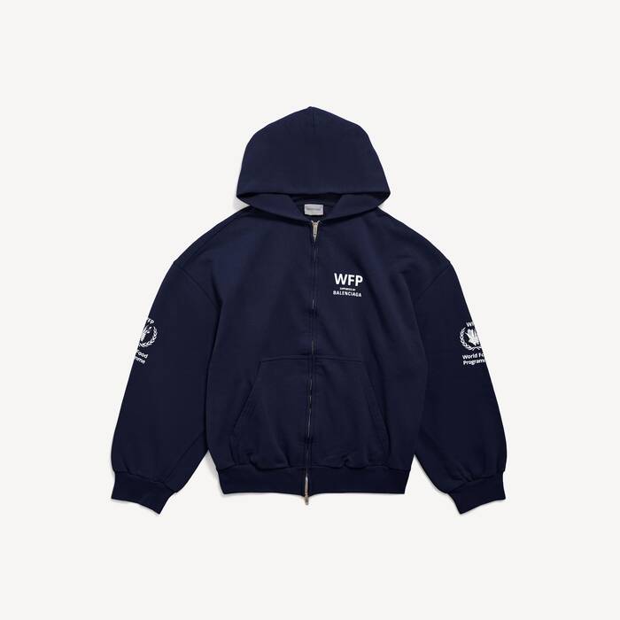 Wfp Zip-hoodie Normale Passform f&uuml;r Herren in Marineblau - Herren | Balenciaga Schweiz DE - Image 1