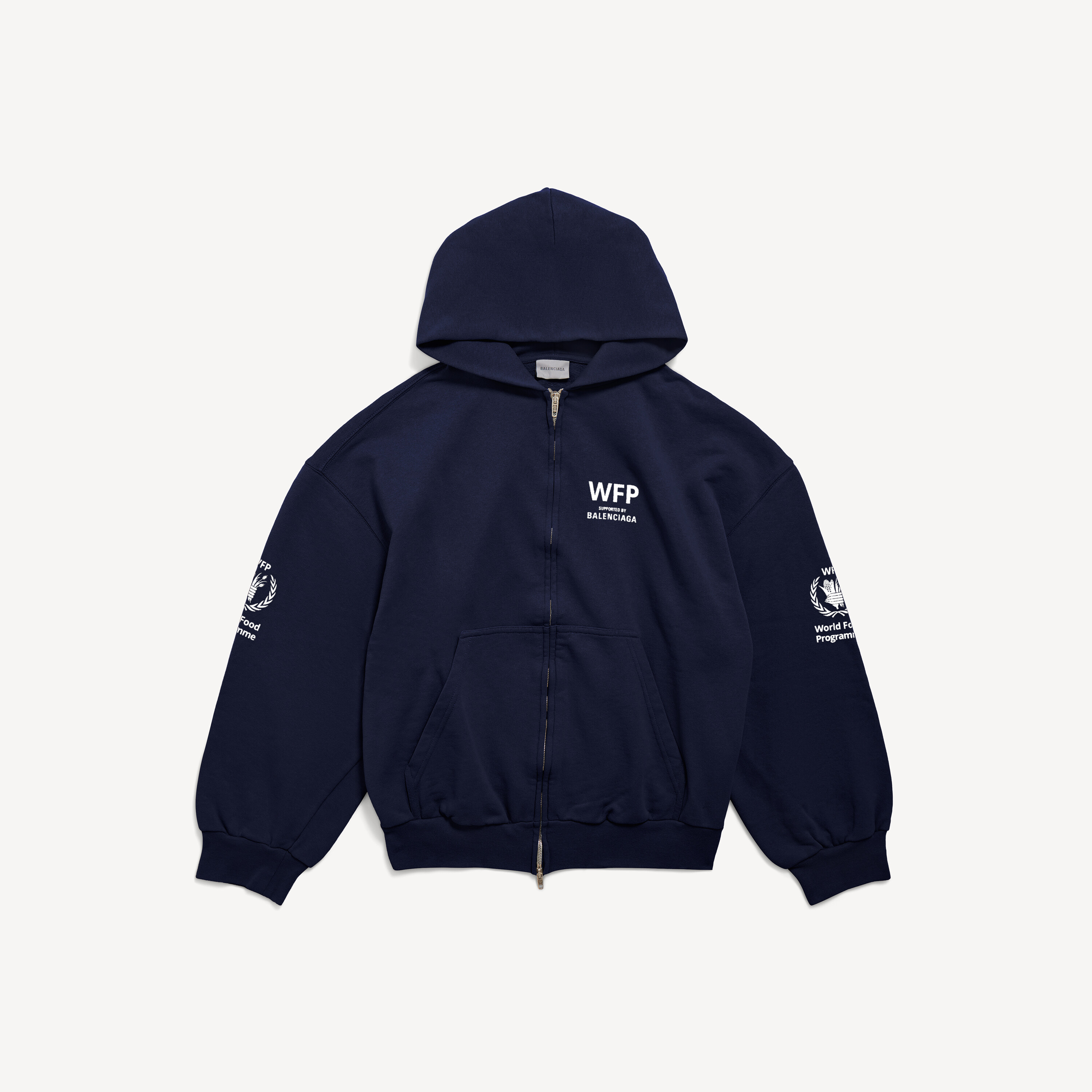 Balenciaga wfp regular zip-up hoodie