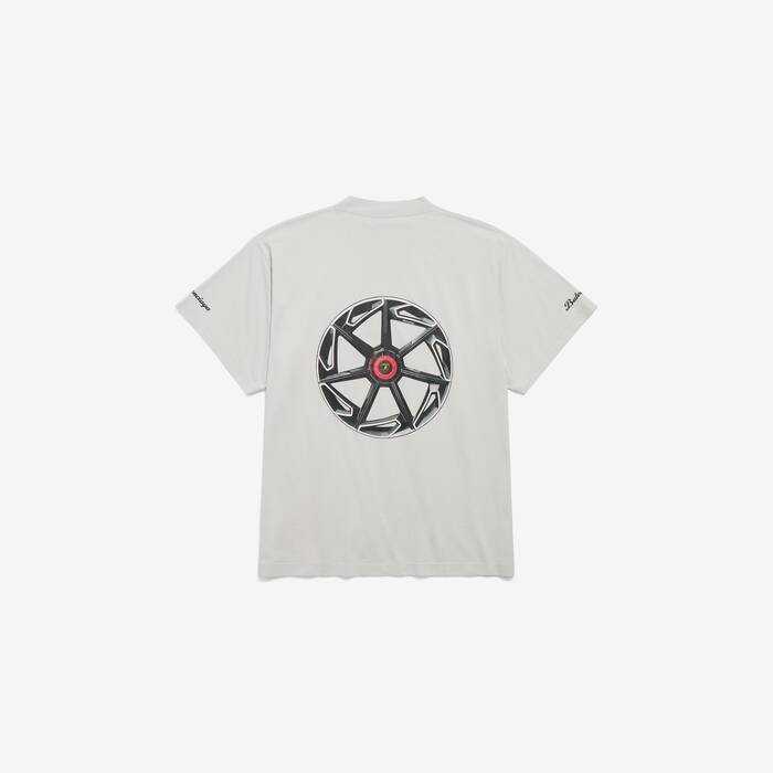 Balenciaga | Automobili Lamborghini Oversized-t-shirt f&uuml;r Herren in Wei&szlig; Mit Dirty-effekt - Herren | Balenciaga Deutschland DE - Image 2