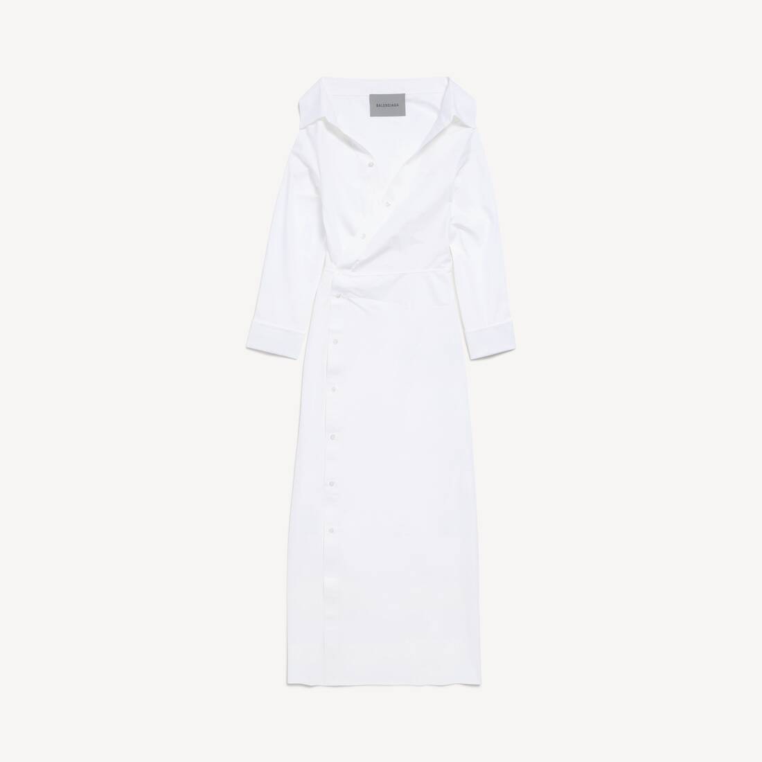 button down dress off the shoulder Off The Shoulder Button-Down Woven Mini Dress in Ivory Shop Hearts