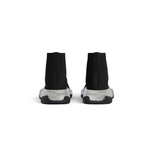 speed recycled knit sneaker with rhinestones