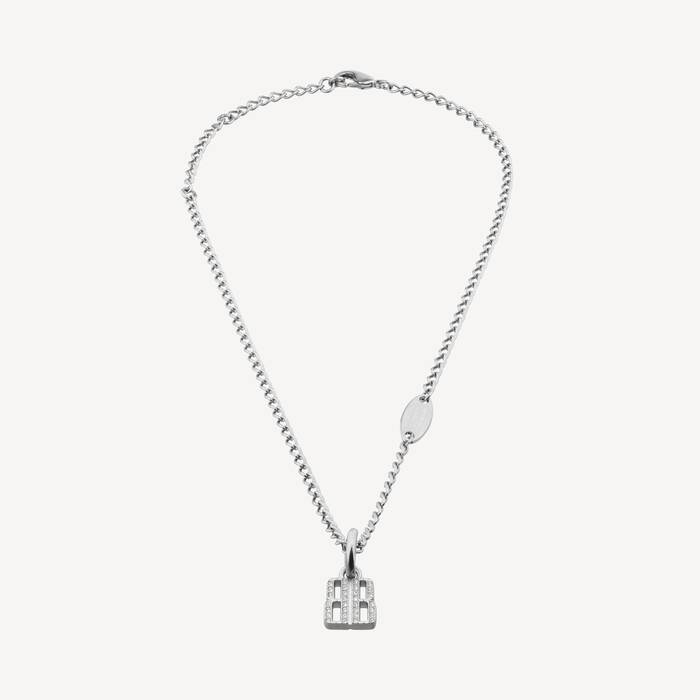 Collier Fin Nano pour Femme en Argent - Femme | Balenciaga France FR - Image 1