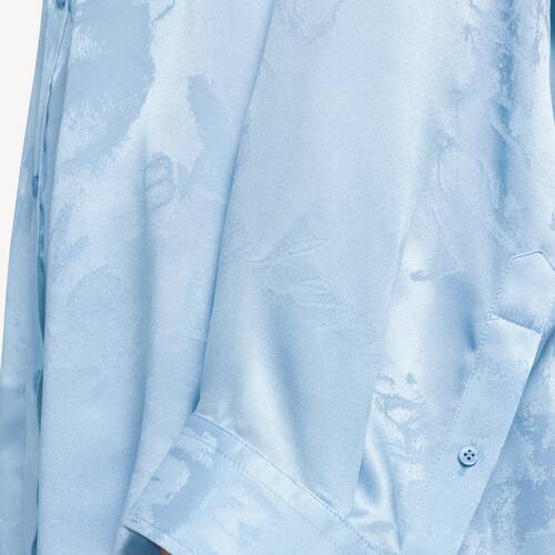 washed crayon allover long sleeve cocoon shirt