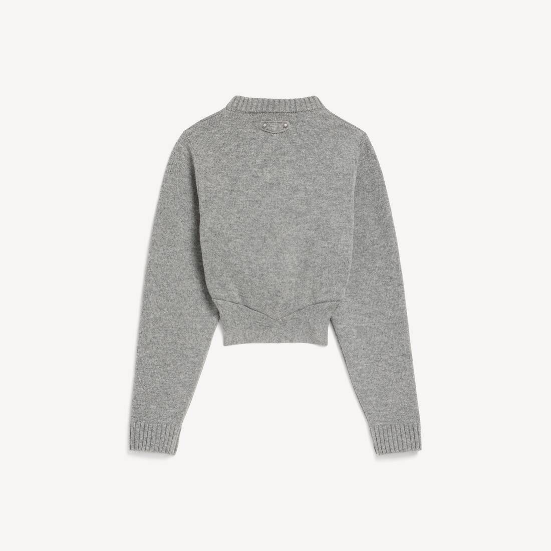 Pull Col Rond pour Femme en Gris | Balenciaga Belgique FR - Image 2