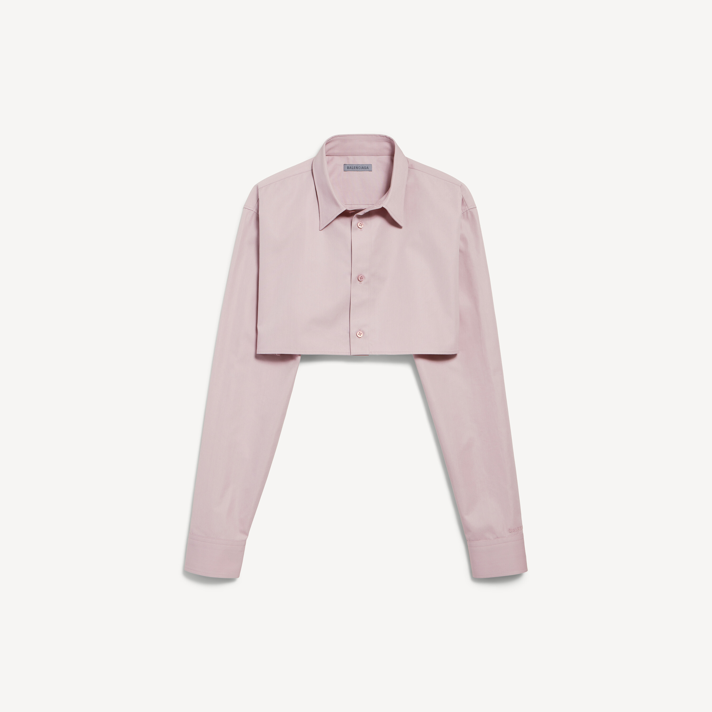 Women's Cropped Shirt in Dusty Pink