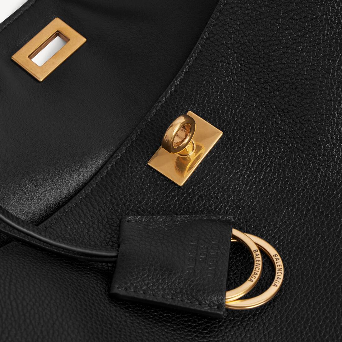 Women's Rodeo Handbag Medium Grained Calfskin in Black | Balenciaga Greece EN - Image 6